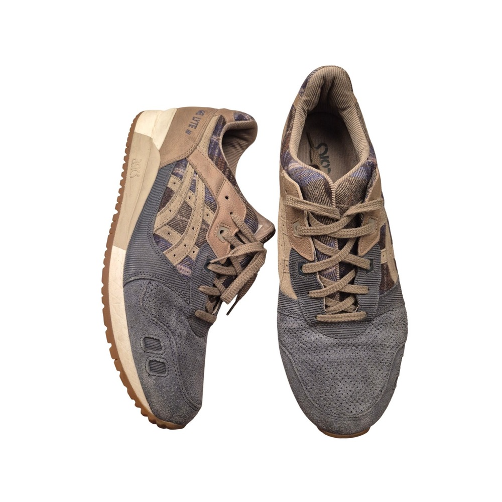 Asics Gel-Lyte III OG Tarmac Mink Grey Tan Blue Corduroy Suede Sneakers Mens 14
